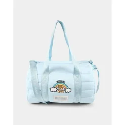 Moschino Baby - Logo Straps Diaper Bag With Changing Mat, Light Blue Discount
