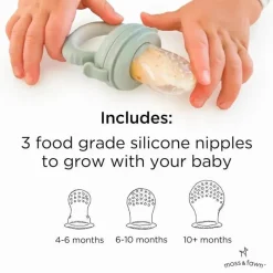 Moss u0026 Fawn Moss & Fawn - Alimentador de forragem, brinquedo de dentição de comida para bebê congelada de silicone calmante, samambaia Online