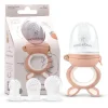 Moss u0026 Fawn Moss &amp; Fawn - Alimentador de forragem, brinquedo de dentição de comida para bebê congelada de silicone calmante, Bloom Hot