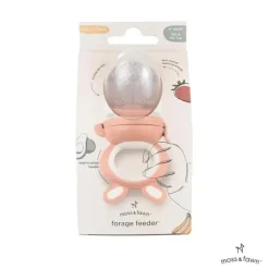 Moss u0026 Fawn Moss &amp; Fawn - Alimentador de forragem, brinquedo de dentição de comida para bebê congelada de silicone calmante, Bloom Hot