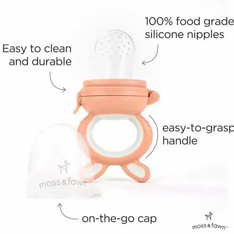 moss_ampamp_fawn__aliment_SKUn9s5mPhj_2.webp Moss u0026 Fawn Moss & Fawn - Alimentador de forragem, brinquedo de dentição de comida para bebê congelada de silicone calmante, Bloom Hot