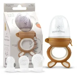 Moss u0026 Fawn Moss &amp; Fawn - Alimentador de forragem, brinquedo de dentição de comida para bebê congelada de silicone calmante, folhagem Outlet