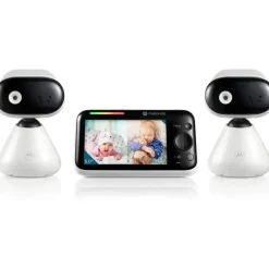 Motorola - Monitor de bebê com vídeo panorâmico/tilt manual 5 Vga - Pacote de 2 câmeras New