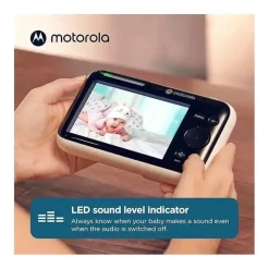 Motorola - Monitor de bebê com vídeo panorâmico/tilt manual 5 Vga - Pacote de 2 câmeras New