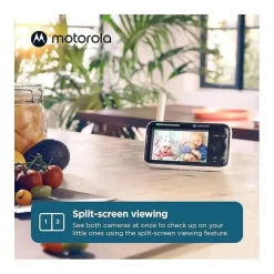 Motorola - Monitor de bebê com vídeo panorâmico/tilt manual 5 Vga - Pacote de 2 câmeras New