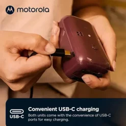 Motorola - Monitor de bebê portátil somente áudio com baterias recarregáveis Fashion