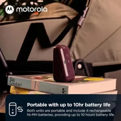 Motorola - Monitor de bebê portátil somente áudio com baterias recarregáveis Fashion