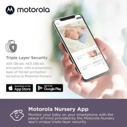 Motorola - Monitor de bebê VM85 Indoor WiFi Vídeo com câmera e luz ambiente Fashion