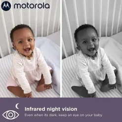 Motorola - Monitor de bebê VM85 Indoor WiFi Vídeo com câmera e luz ambiente Fashion