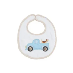 Mud Pie - Baby Boy Blue Truck Bib Hot