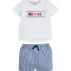 Mud Pie - Baby Boy Flag Smocked Short Set Discount