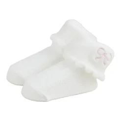 Mud Pie - Baby Girl Bow Foldover Socks 0/12M Outlet