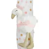 Mud Pie - Baby Girl Pink & Gold Dot Swaddle & Rattle Set Discount