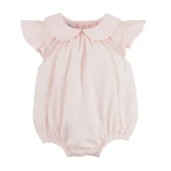 Mud Pie - Baby Girl Pink Collared Poplin Bubble Clearance