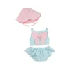 Mud Pie - Baby Girl Seersucker Swimsuit & Hat Set New