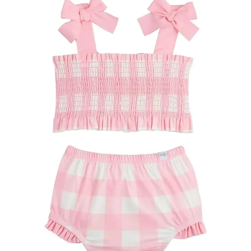 mud_pie__baby_girl_smocke_SKUrbpUBZ7J_0.webp Mud Pie - Baby Girl Smocked Pink Check Two-Piece Swimsuit New
