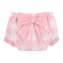 Mud Pie - Baby Girl Smocked Pink Check Two-Piece Swimsuit New