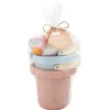 Mud Pie - Conjunto de balde de banho empilhável rosa Outlet