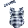 Mud Pie - Conjunto de bolha e tiara de guingão marinho para bebê menina Best