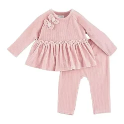 Mud Pie - Conjunto de calça de veludo rosa bebê Outlet