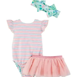 Mud Pie - conjunto de maiô e tutu reversível tartaruga/listras Sale