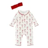 Mud Pie - Conjunto de uma peça e faixa de cabeça Candy Cane, 3-6 meses Clearance