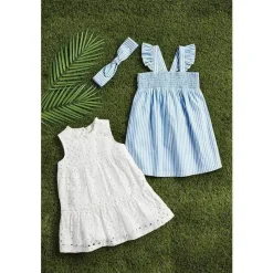 Mud Pie - Conjunto de vestido de verão e faixa para bebê menina Clearance
