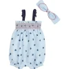 Mud Pie - Macacão de bebê Seersucker estampado Outlet
