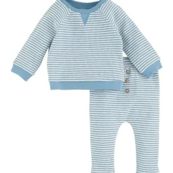 Mud Pie – Roupa unissex com listras azuis bebê, 3 a 6 meses Online