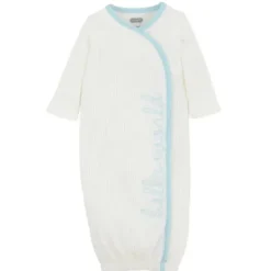 Mud Pie - Vestido Hello World Azul, 0/3M Clearance