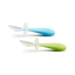 Munchkin - 2 colheres de colher suaves, azul/verde Fashion