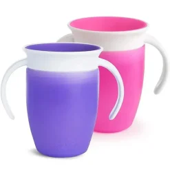 Munchkin - 2 Pk Miracle 360° Trainer Cup, Rosa/Roxo Fashion