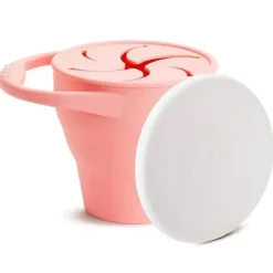 Munchkin - C'est Silicone! Snack Catcher® dobrável com tampa, coral Outlet