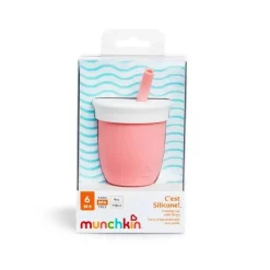 Munchkin - C'est Silicone! Taça de treino com palha, coral Best