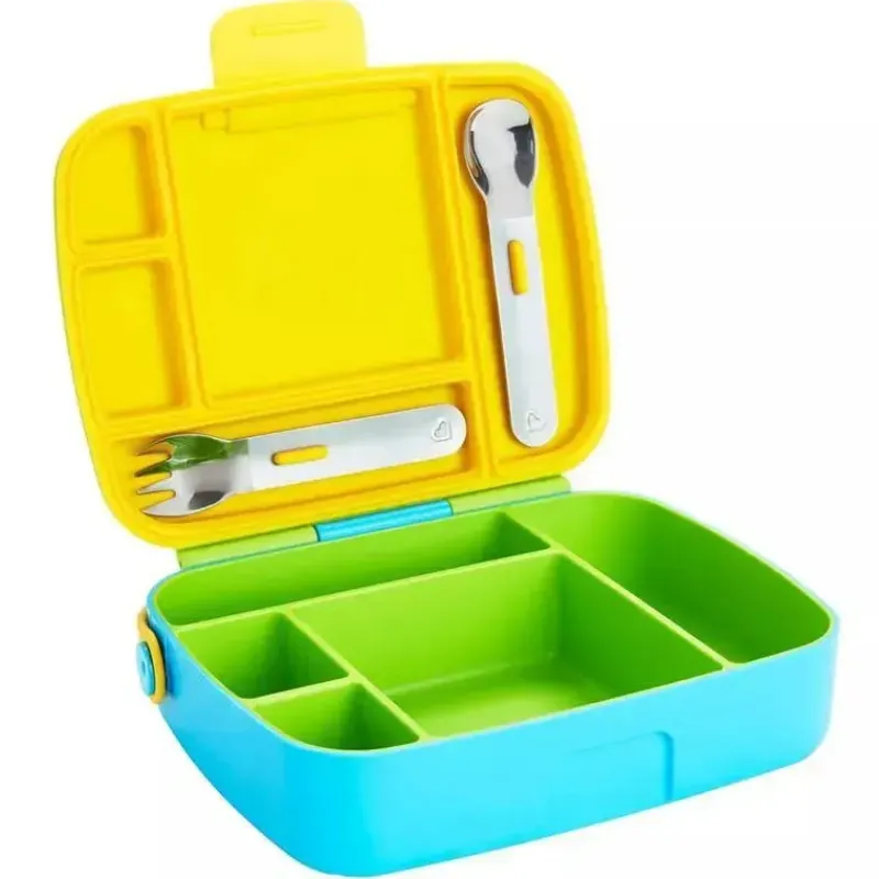 munchkin__lancheira_bento_SKU9D8w1NTF_5.webp Munchkin - Lancheira Bento com Utensílios de Aço Inoxidável (Verde e Amarelo) Online