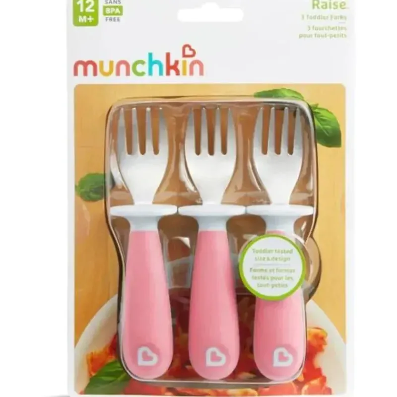 munchkin__levantar_garfos_SKUhi9tQydA_2.webp Munchkin - Levantar Garfos de Criança 3Pk, Rosa Fashion