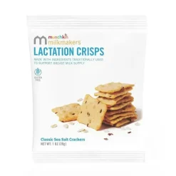 Munchkin - Milkmakers Lactation Crisps para mães que amamentam, amamentam e bombeiam, sem glúten e feno-grego, sal marinho Discount