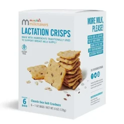 Munchkin - Milkmakers Lactation Crisps para mães que amamentam, amamentam e bombeiam, sem glúten e feno-grego, sal marinho Discount