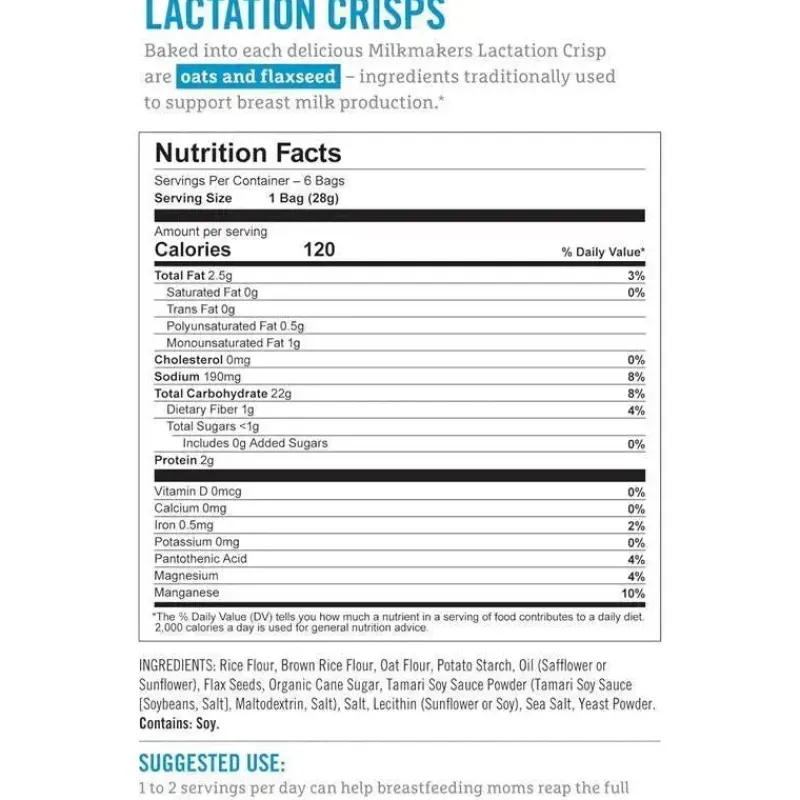 munchkin__milkmakers_lact_SKU44Cxnh15_5.webp Munchkin - Milkmakers Lactation Crisps para mães que amamentam, amamentam e bombeiam, sem glúten e feno-grego, sal marinho Discount