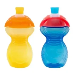 Munchkin 9 oz copo com canudinho à prova de mordidas, cores podem variar Clearance