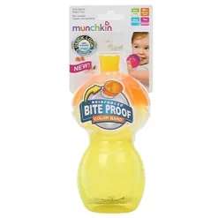 Munchkin 9 oz copo com canudinho à prova de mordidas, cores podem variar Clearance