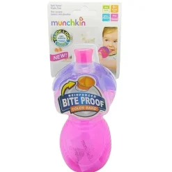 Munchkin 9 oz copo com canudinho à prova de mordidas, cores podem variar Clearance