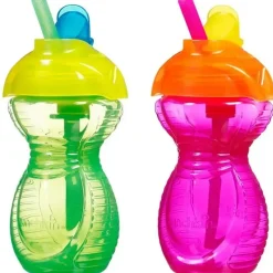 Munchkin Click Lock Flip Straw 2-Pack, 9 oz. As Cores Podem Variar Fashion