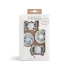 Mushie - a primeira chupeta do bebê Frigg? Conjunto, Moonlight Sailing 4-Pack, sem BPA, 0 a 6 meses, pó azul Best