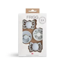Mushie - a primeira chupeta do bebê Frigg? Conjunto, Moonlight Sailing 4-Pack, sem BPA, 0 a 6 meses, pó azul Best