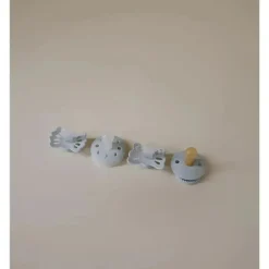 Mushie - a primeira chupeta do bebê Frigg? Conjunto, Moonlight Sailing 4-Pack, sem BPA, 0 a 6 meses, pó azul Best