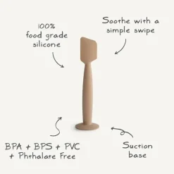 Mushie - Aplicador de Creme para Fraldas Silicone Macio com Base de Sucção, Lilás Suave Fashion