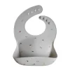 Mushie - Babete de bebê de silicone, Safari cinza claro Discount
