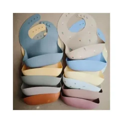 Mushie - Babete de silicone para bebê - Marmota Fashion