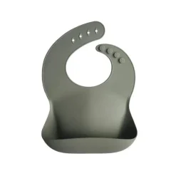 Mushie - Babete de Silicone para Bebê - Sálvia Prateada Online
